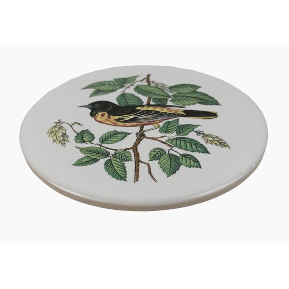 Hyalyn Set Of 2 Ceramic Bird Design Coasters Trivets Wall Hangings Cork Backing - Picture 6 of 10